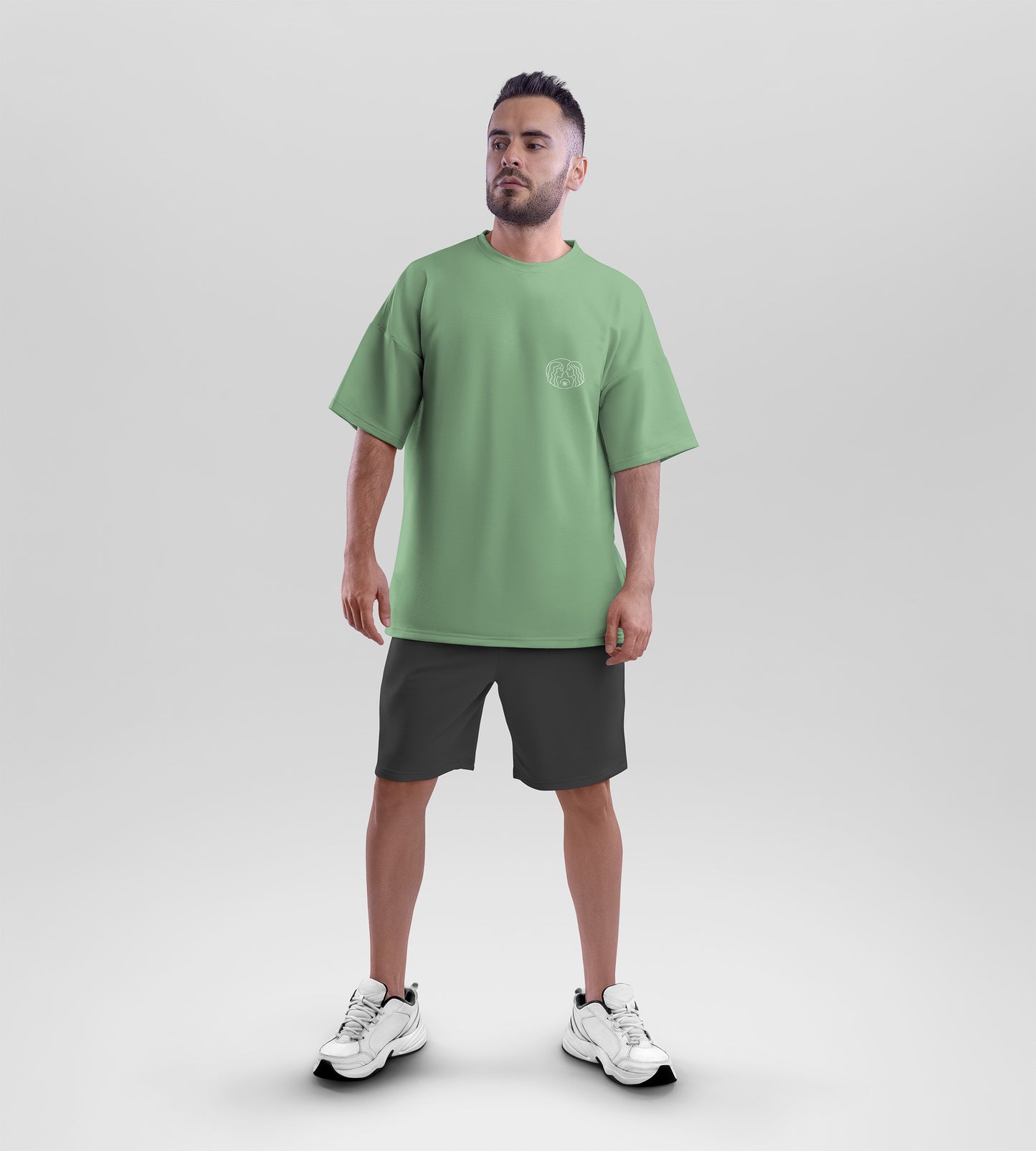 Twin Whisper– Oversized Gemini T-Shirt in Soft Terry Cotton (Unisex)