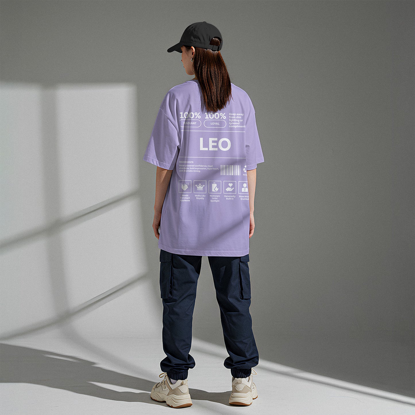 Solar Heart - Oversized Leo T-Shirt in Soft Terry Cotton (Unisex)