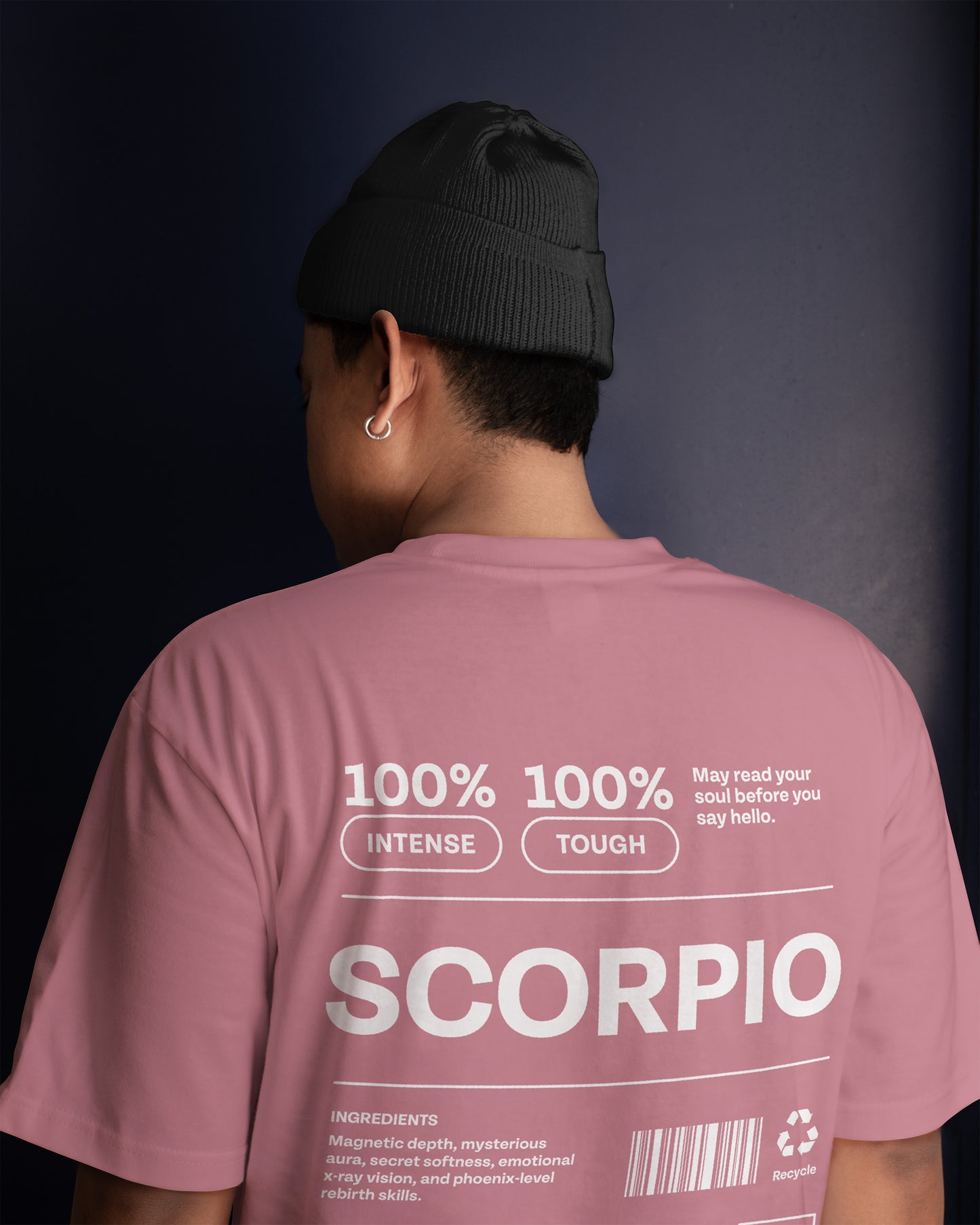 Eclipse Bloom– Oversized Scorpio T-Shirt in Soft Terry Cotton (Unisex)