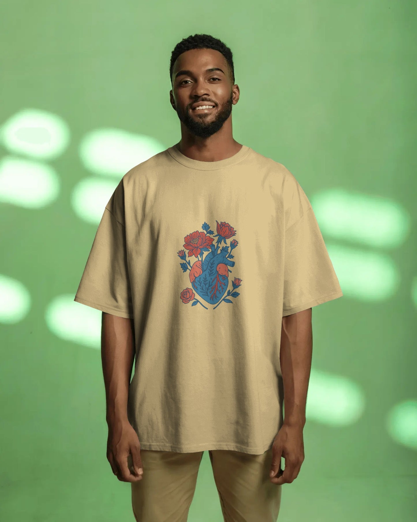 Blooming Pulse - Heart Oversized Tee (Unisex)