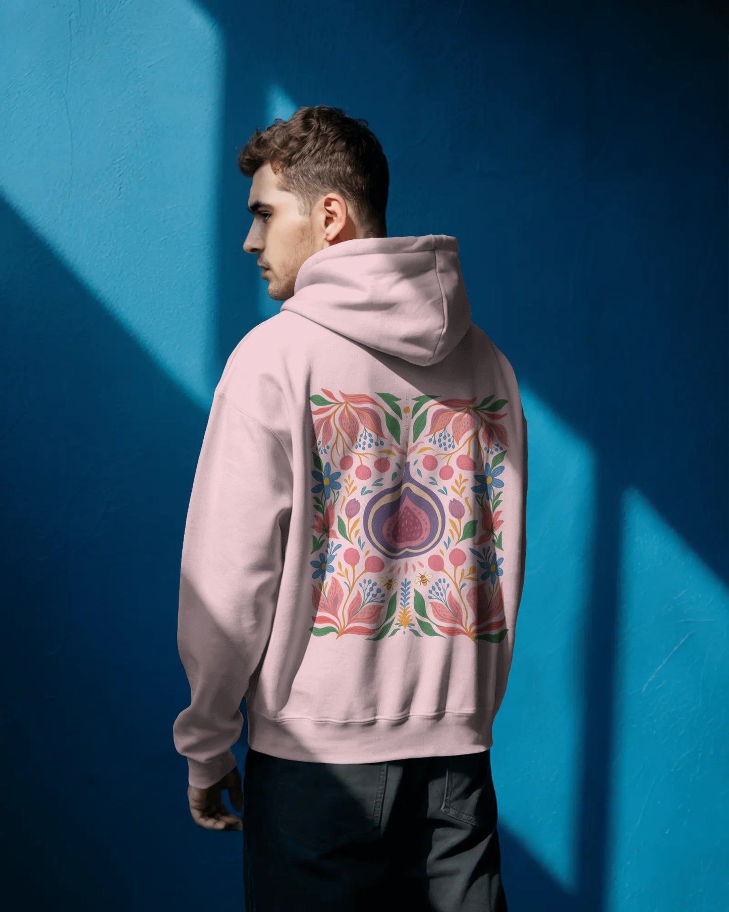 The Fig Floral Folk Art inspired Hoodie (Unisex)