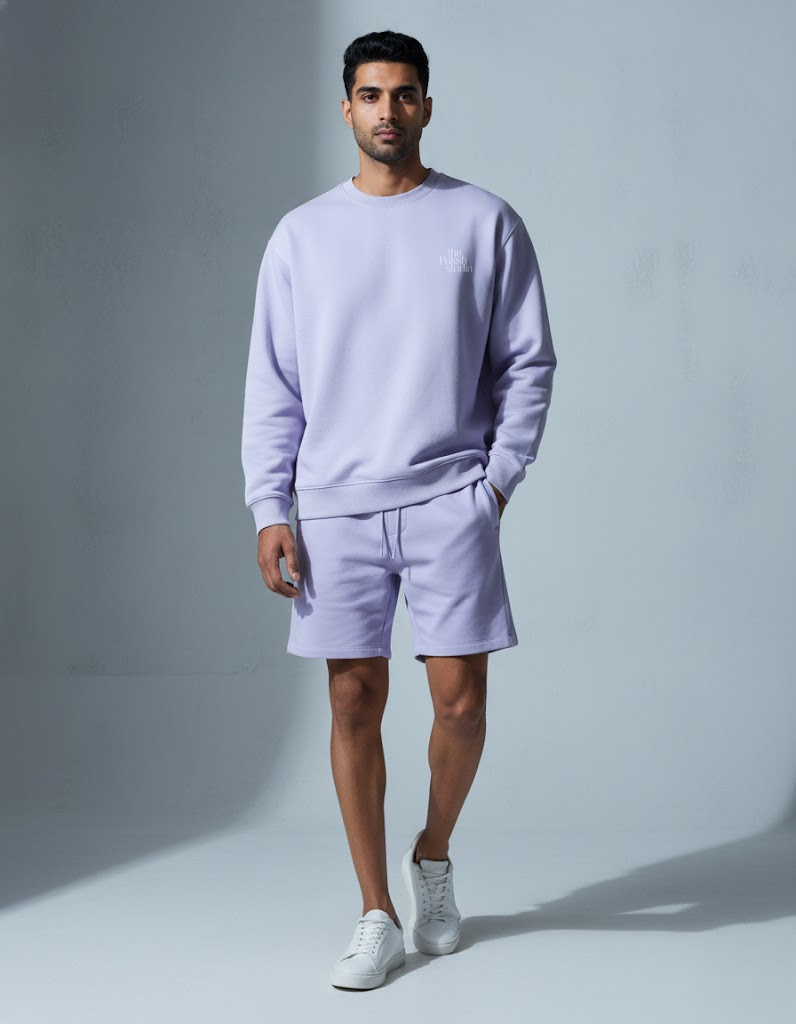 Terry Fleece Co-ord Set – Lilac Haze (Unisex)