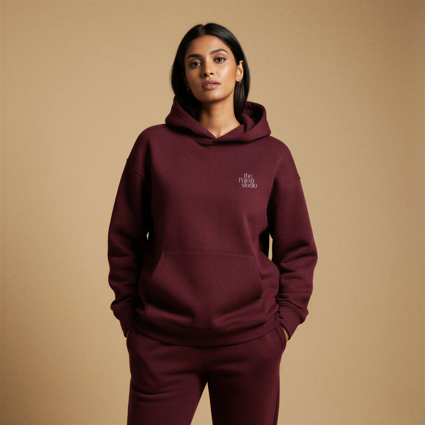 Heavy-Duty Oversized Co-ord Set – Wine Crush (Unisex)