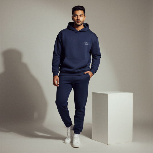 Heavy-Duty Oversized Co-ord Set – Deep Marine (Unisex)