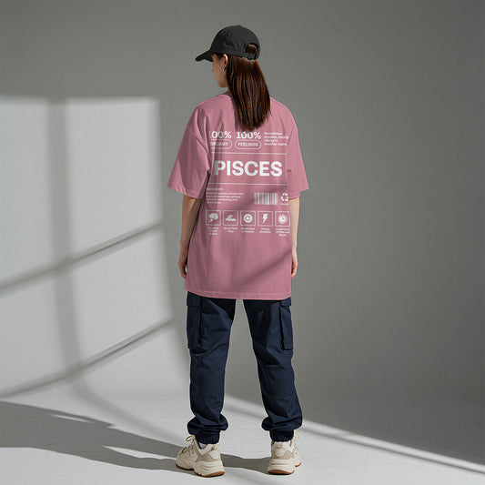 Dream Tuner – Oversized Pisces T-Shirt in Soft Terry Cotton (Unisex)