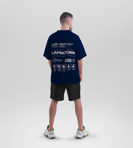 Mountain Verse – Oversized Capricorn T-Shirt in Soft Terry Cotton (Unisex)