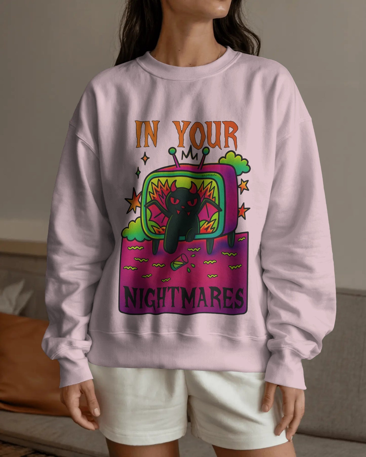 The Hell Cat Co-ord Set (Unisex) — Baby Pink